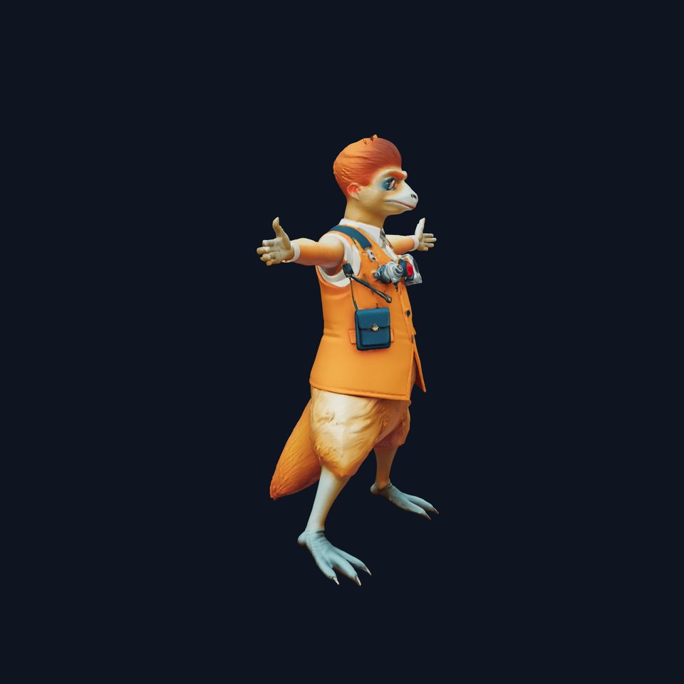 Stylish Orange Animal model pack